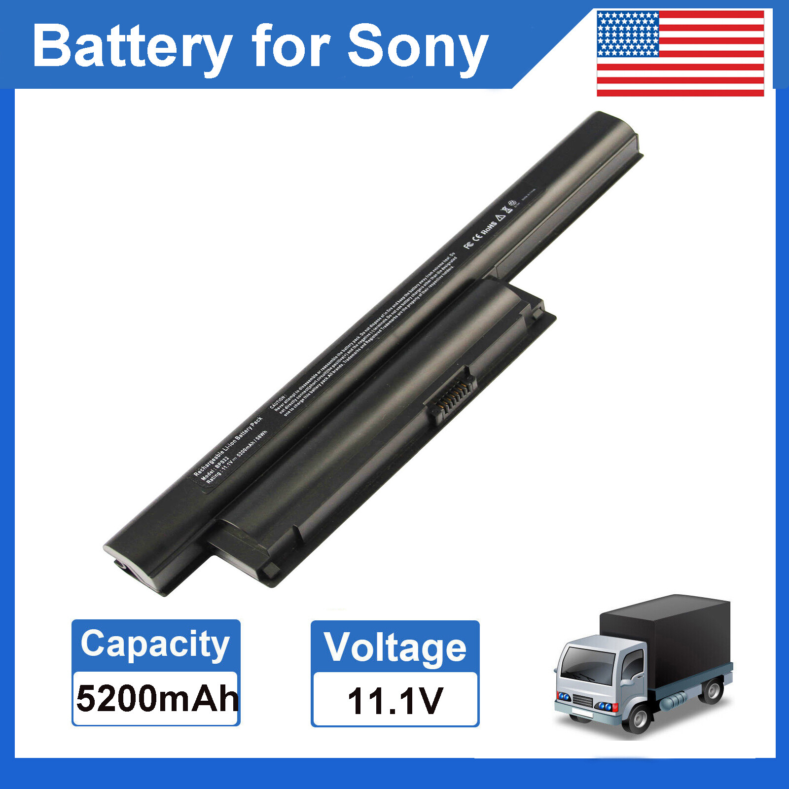 6 Cells VGP-BPS22 Battery for Sony VAIO VPC-E Series VGP-BPS22A VGP-BPS22/A NEW