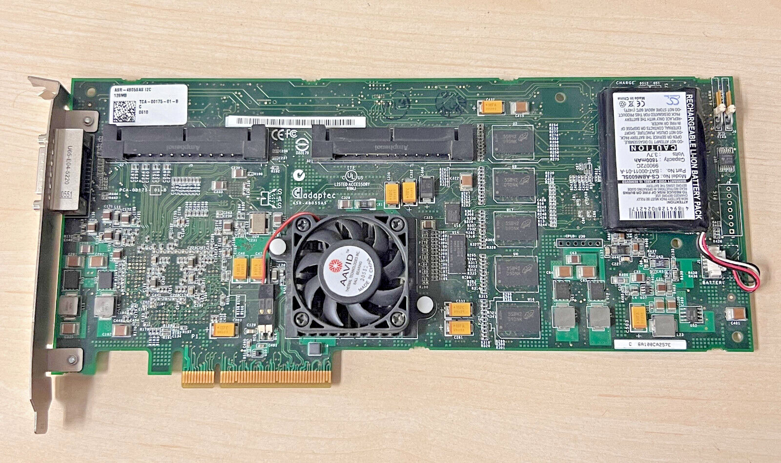 ADAPTEC ASR-4805SAS RAID SAS SATA 3G 128MB PCIe + BBU