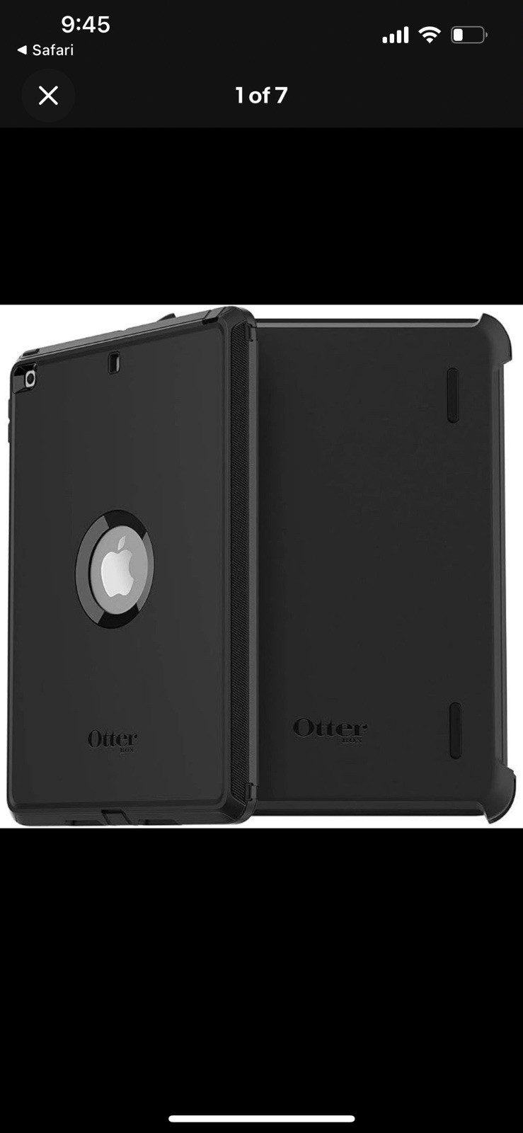 OtterBox Defender Series Pro Case for Apple iPad (9TH/8TH/7TH Generation) Black