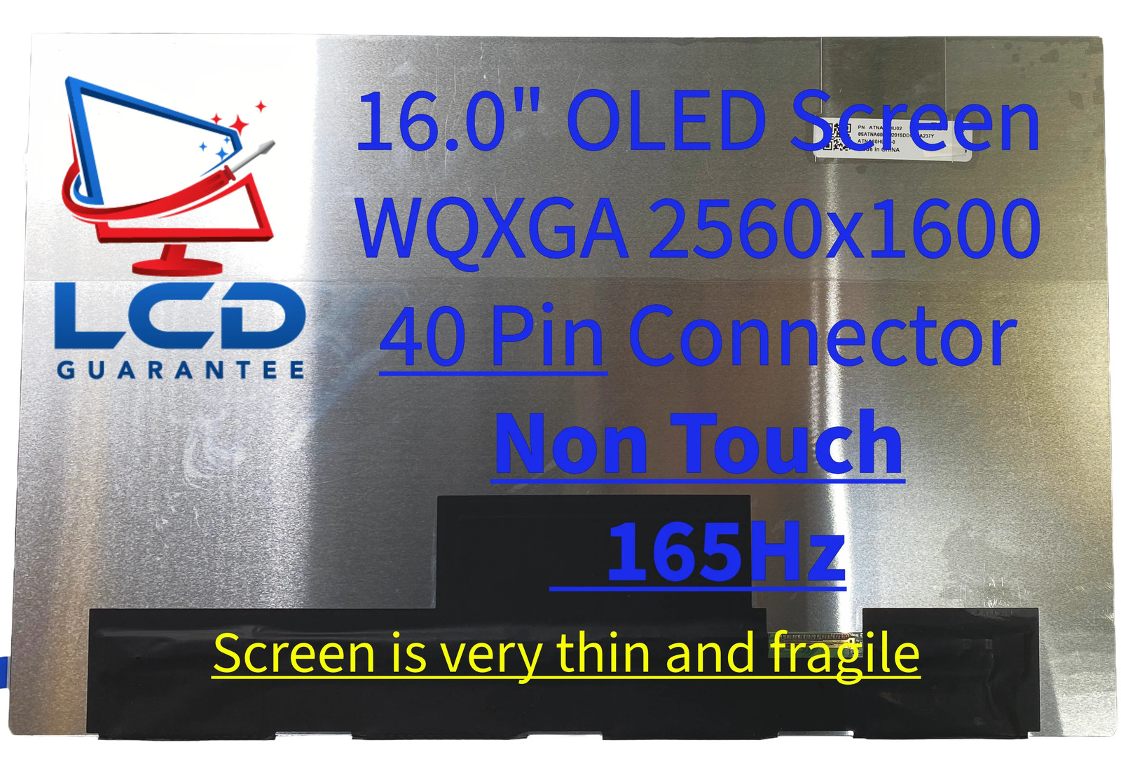 Samsung ATNA60HS03 16" WQXGA 165Hz Non Touch Laptop OLED Screen