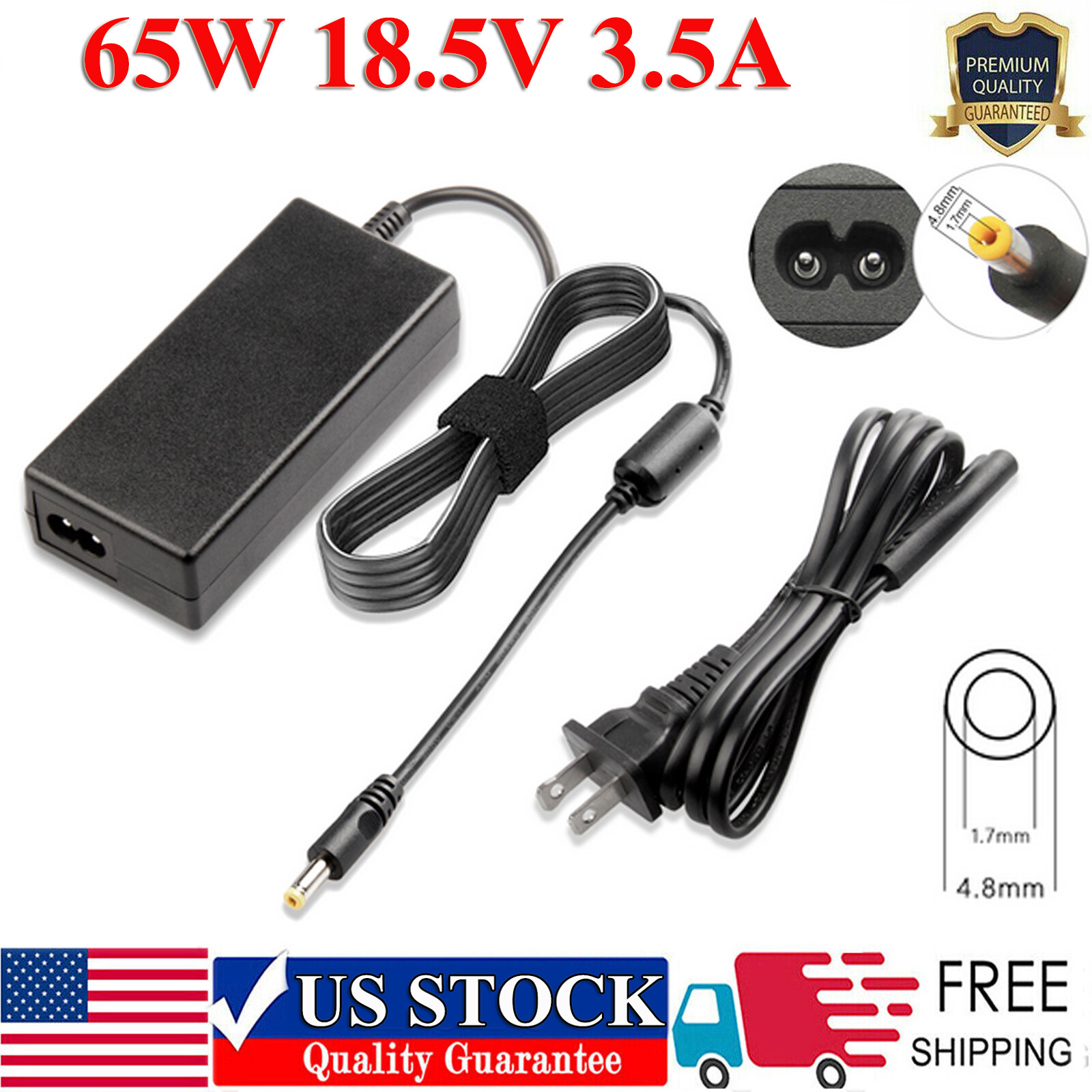 New Brand 65W AC POWER ADAPTER Charger FOR COMPAQ/HP NC6220 NC6230 NX6110 Cord