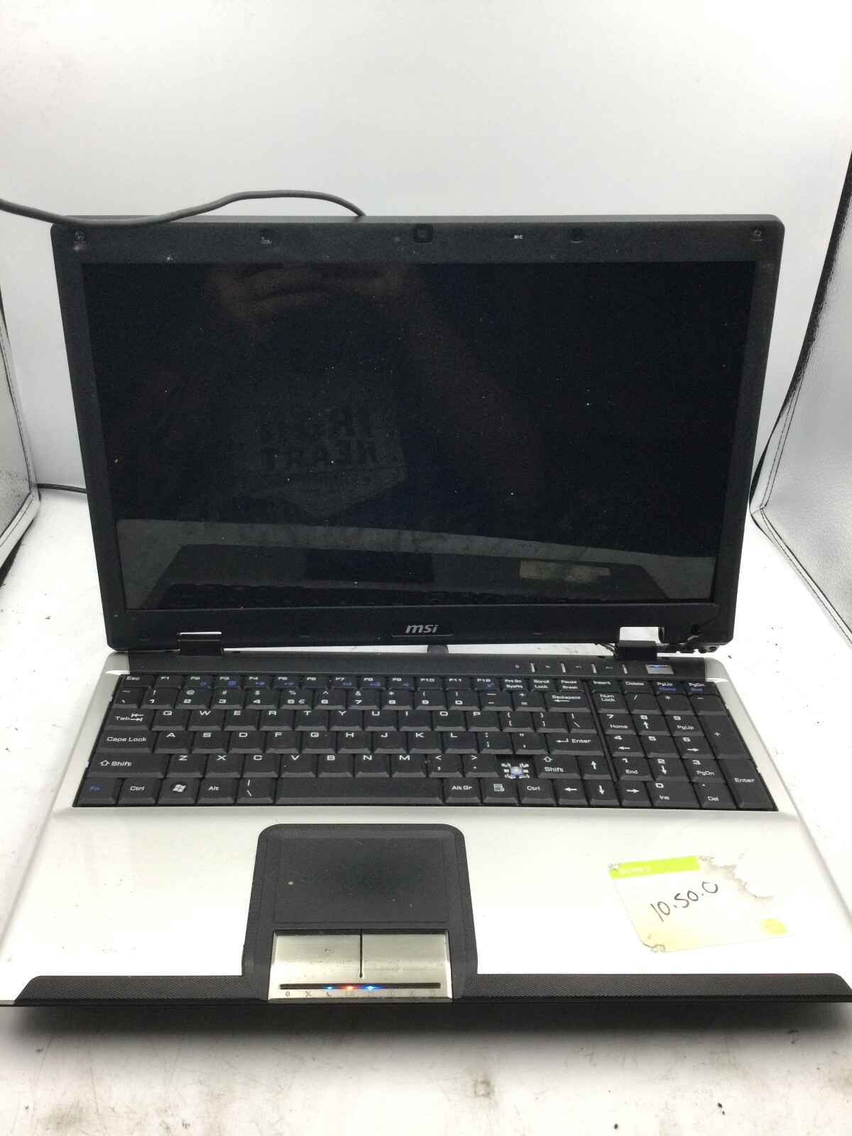 MSI CR500 - FOR PARTS - INTEL PENTIUM - 4GB RAM - 15" - READ DESCRIPTION - BB
