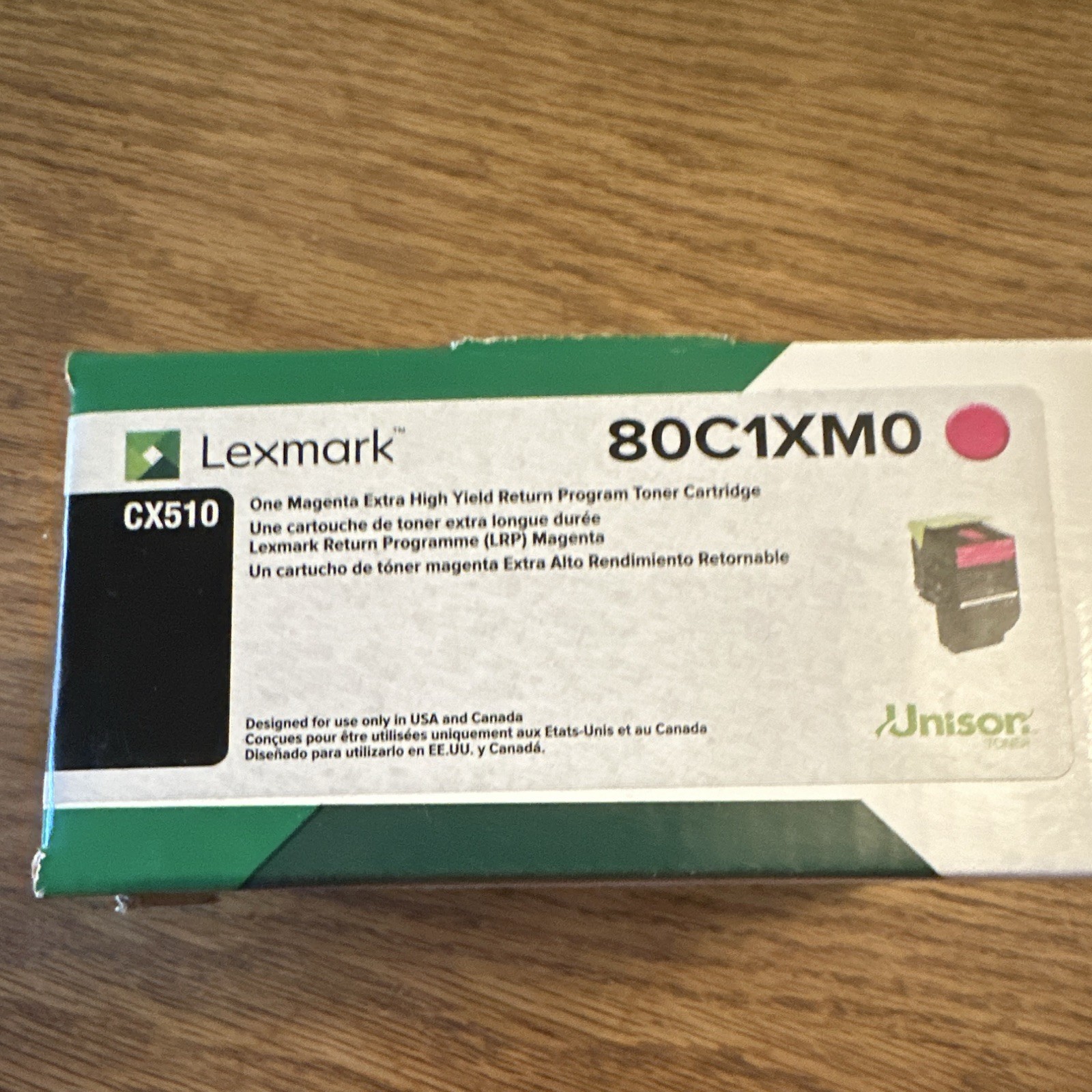 Lexmark 80C1XM0 Genuine Magenta Extra High Yield Return Program Toner CX510