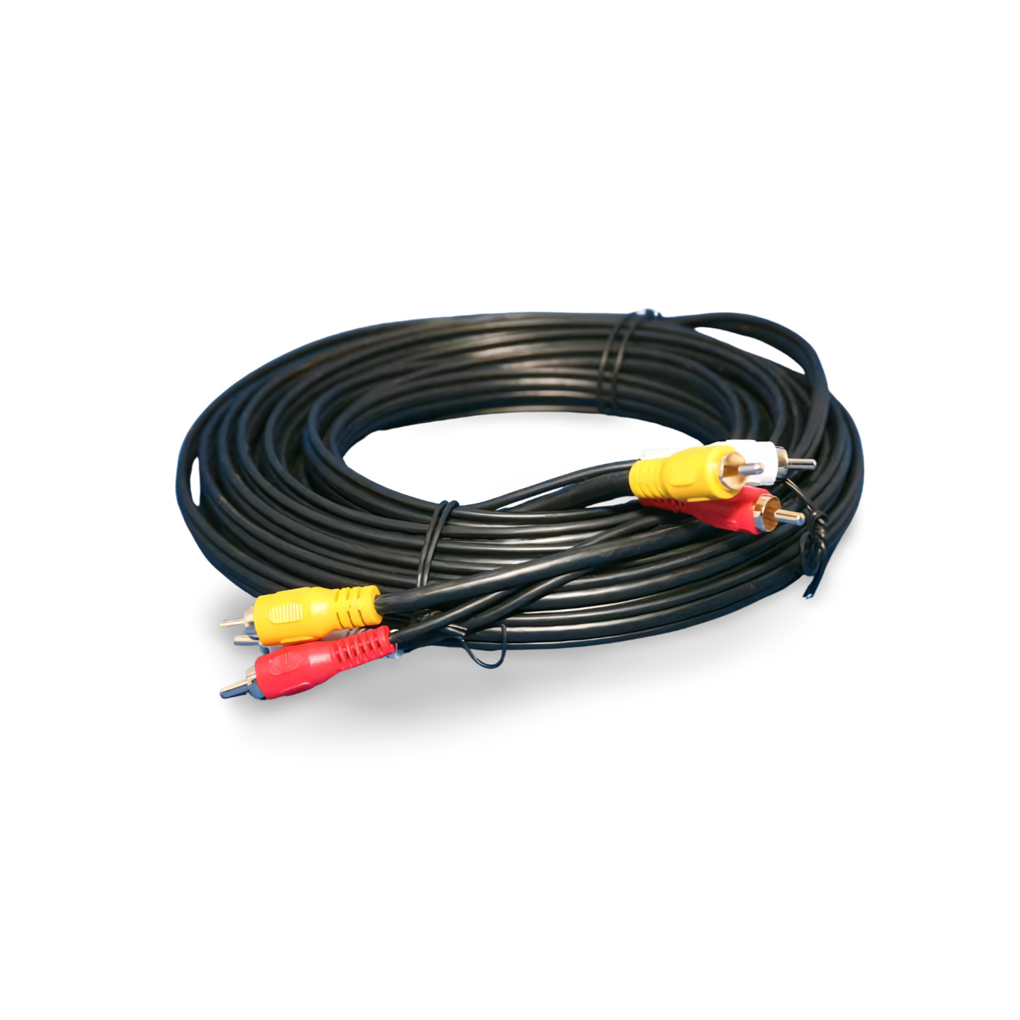 25ft Dual RCA Audio Single Video Cable - Black