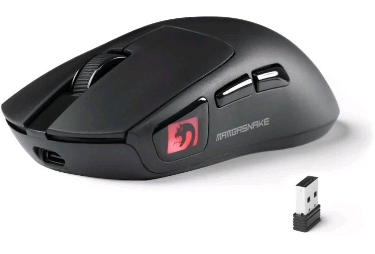 Mambasnake M4 Wireless Gaming Mouse Programmable PC MAC WIN RBG Logo 24k Optical