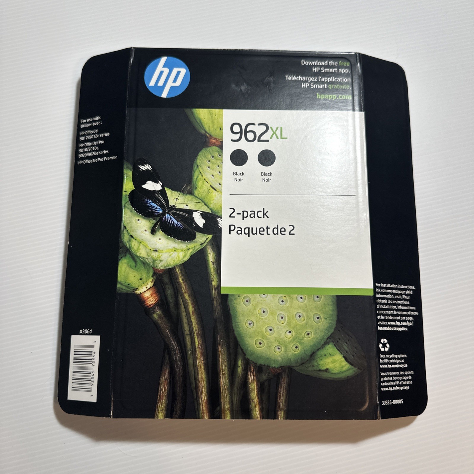 BRAND NEW GENUINE HP 962XL (3JB35BN) Black Toner Cartridge - 2 Pack  Nov 2023