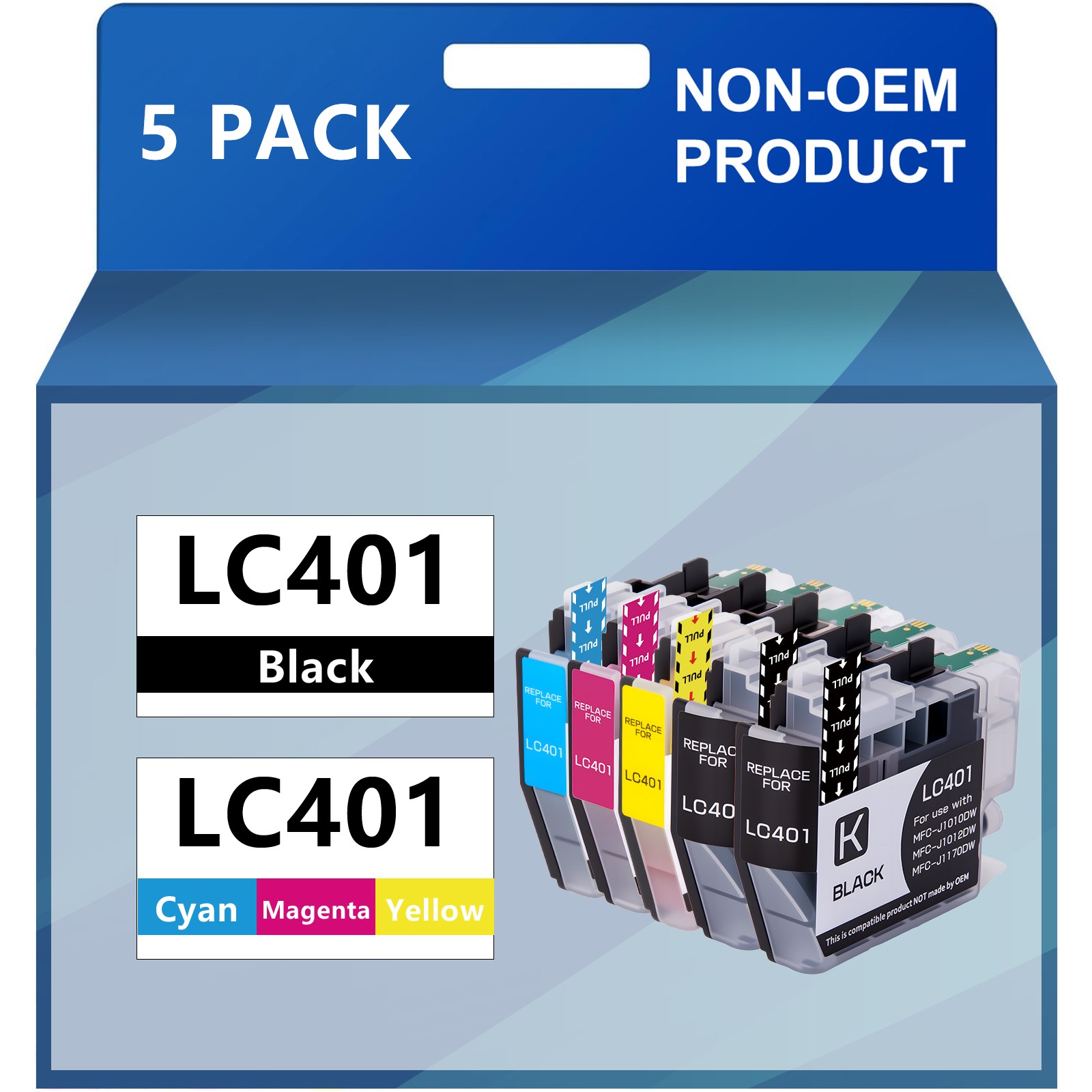 LC-401 401 Ink Cartridges Compatible For Brother MFC J1010DW J1012DW J1170DW