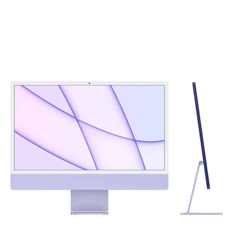 Apple iMac 24'' Apple M1 8GB 256GB SSD Purple With Apple Keyboard & Trackpad