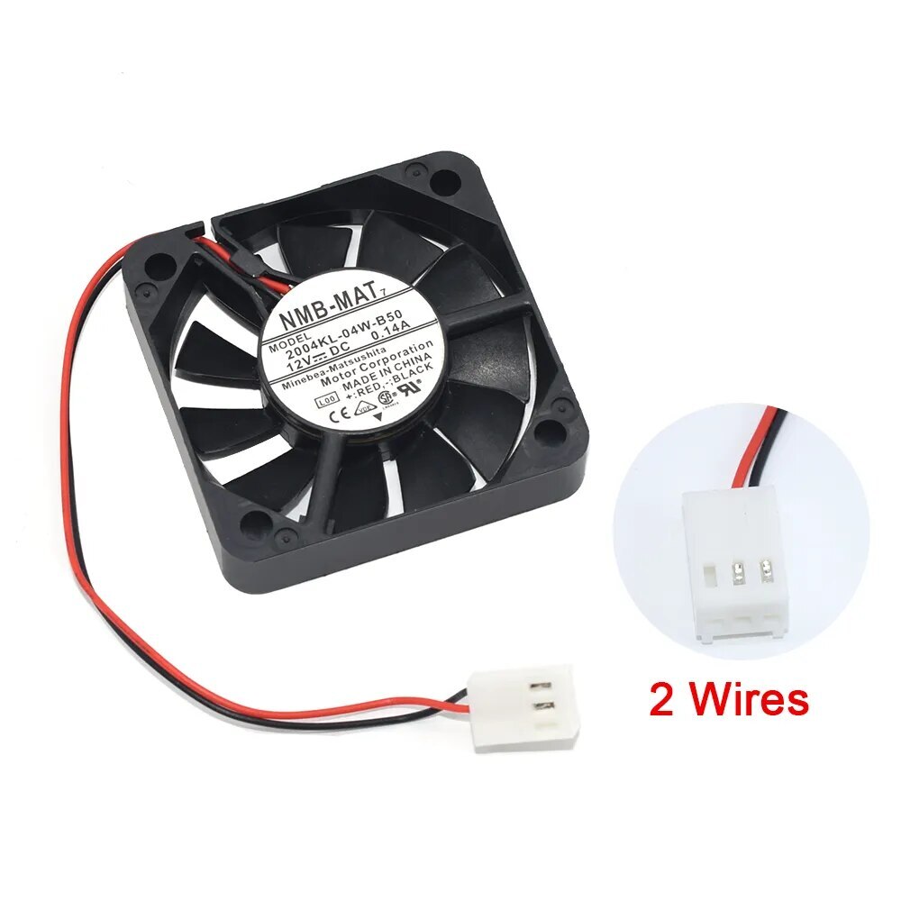 For NMB-MAT DC12V 0.14A 2004KL-04W-B50/B59 2Pin 3Pin 50*50*10MM 5CM Fan New