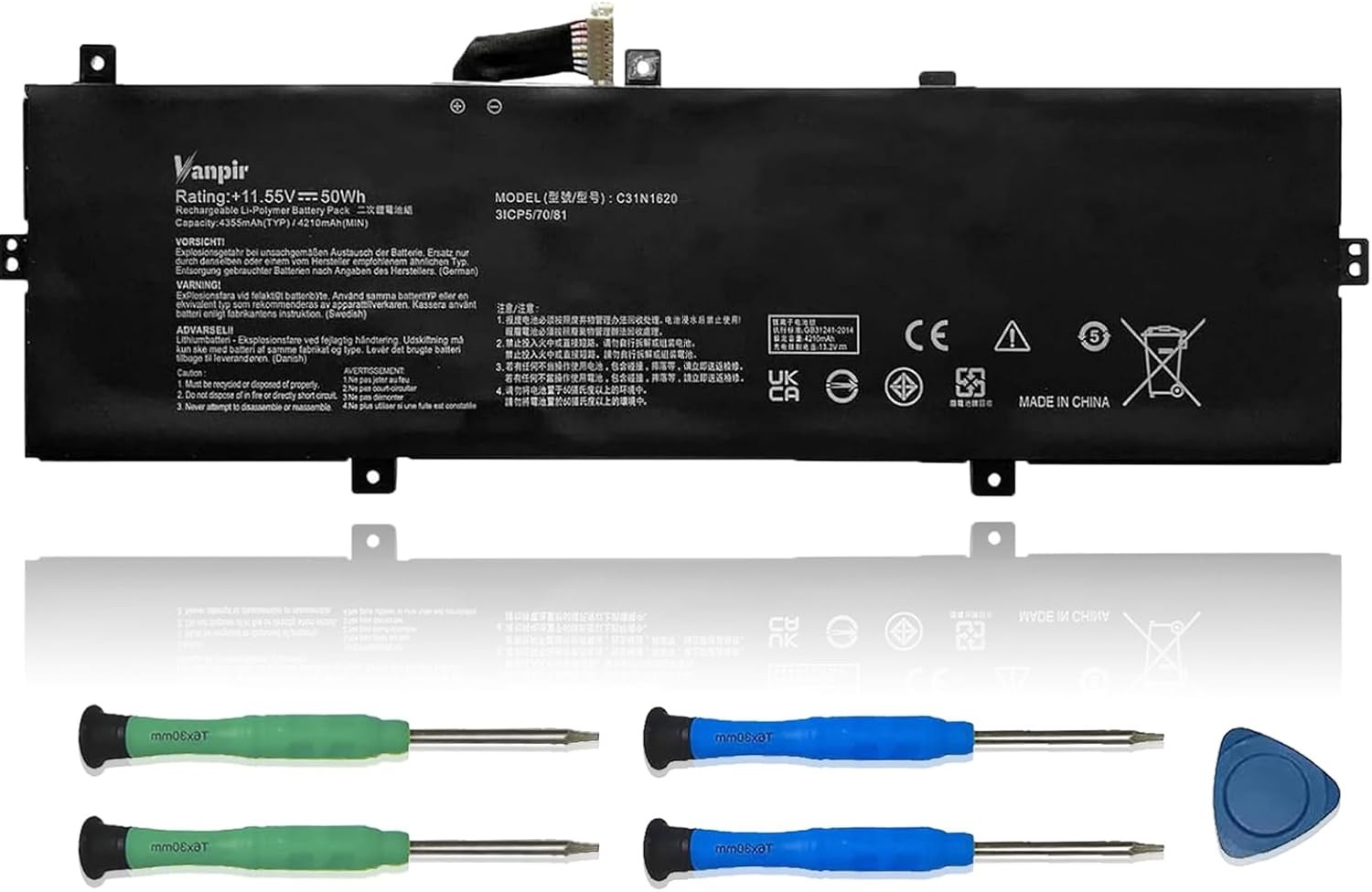 C31N1620 Laptop Battery Replacement for Asus Zenbook U4100U U4100UQ UX430U
