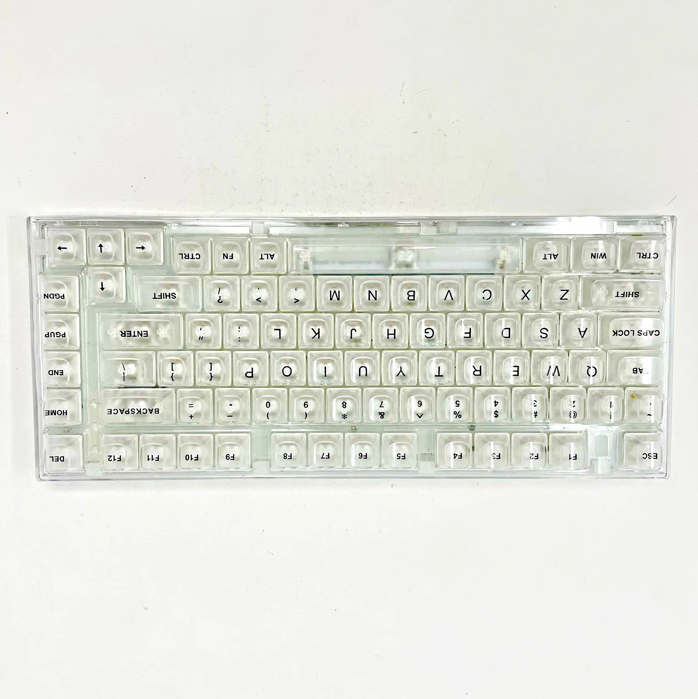 XINMENG X75 Mechanical Wired USB-C Keyboard Clear Acrylic Illuminated QWERTY