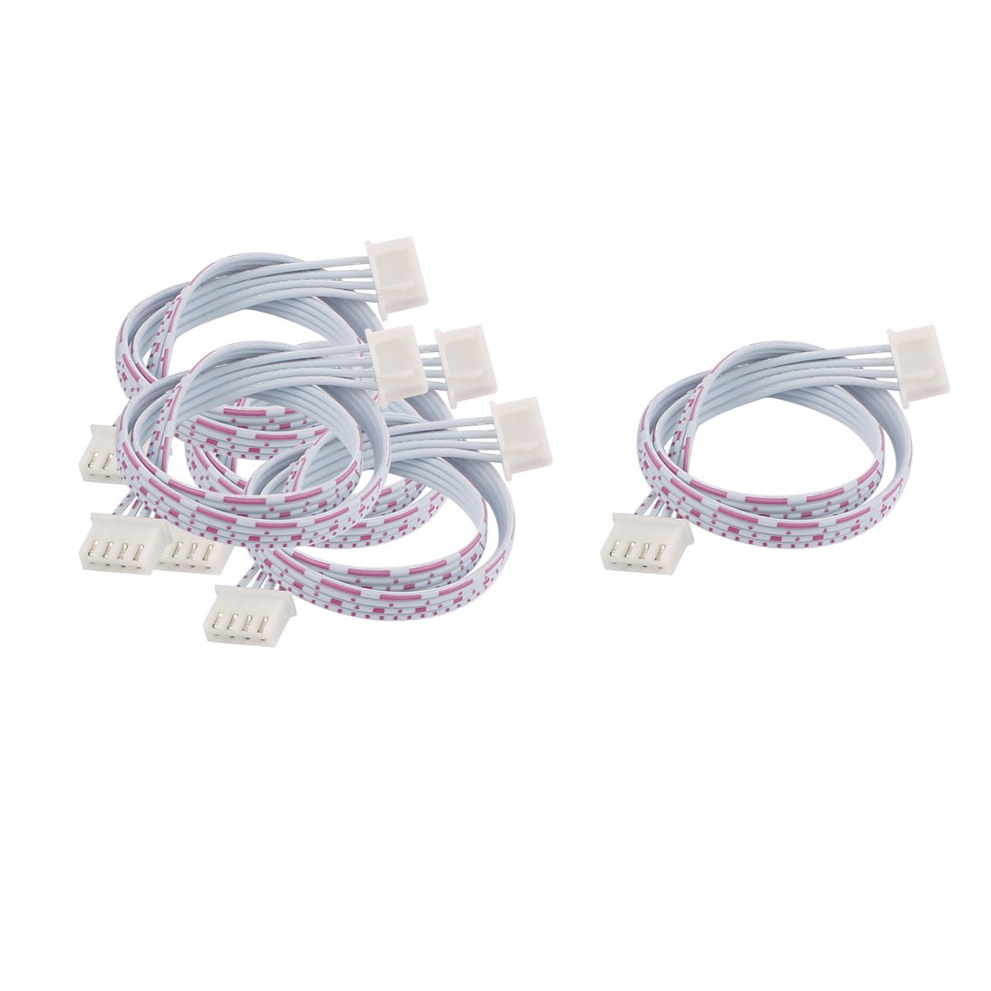 5Pcs Dual End XH2.54 4Pin Female Connector Cable 30cm Length w Pin Header