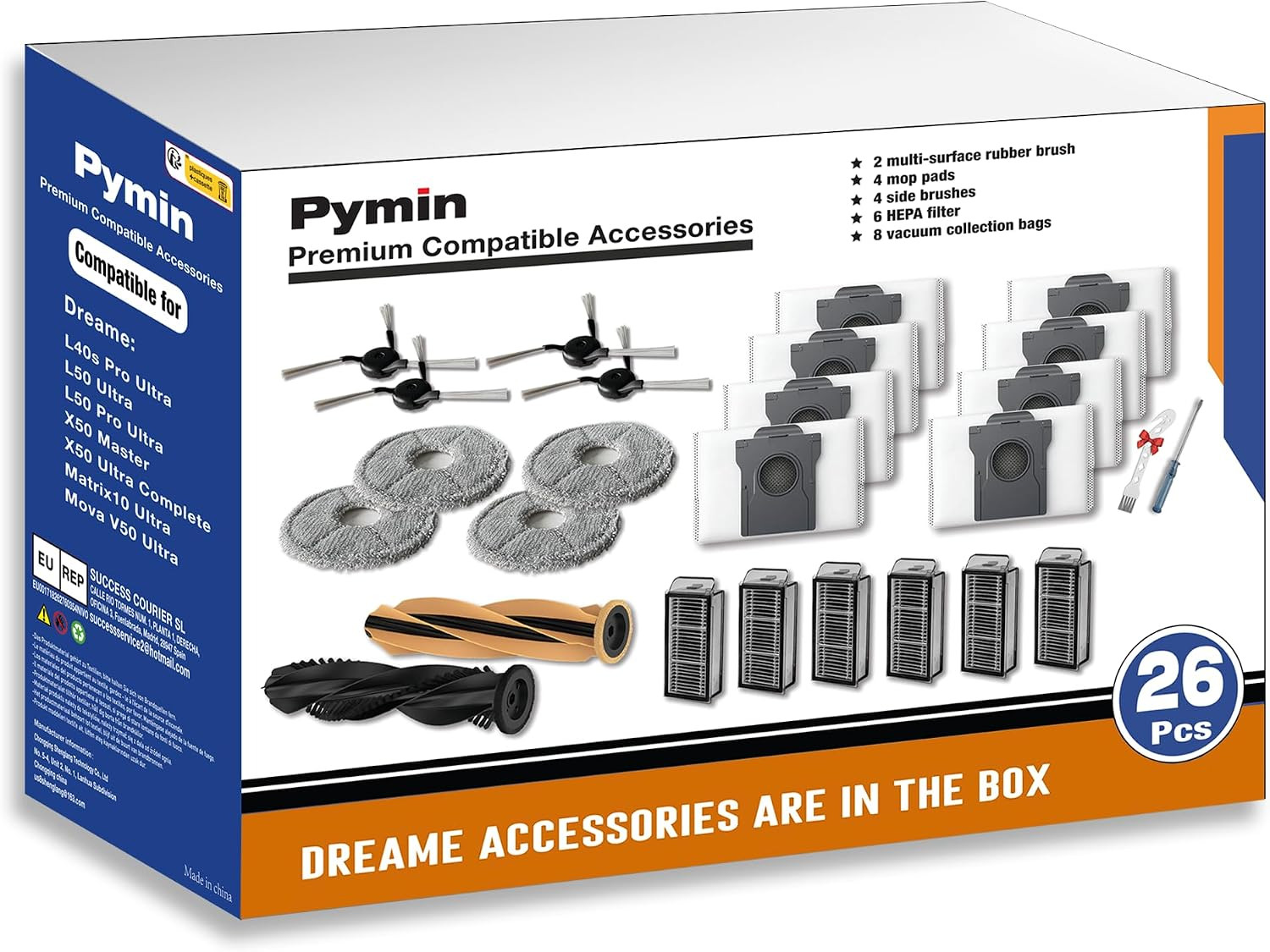 26-Piece Accessories Kit for Dreame X50 Ultra Complete & L50 Pro Ultra