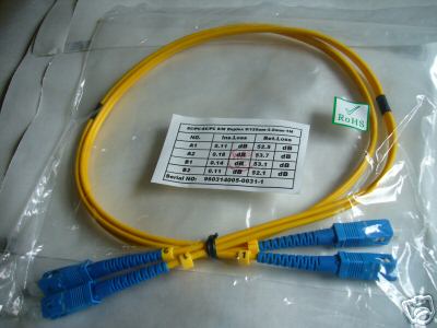 SC to SC UPC fiber patch cord jumper cable singlemode 9/125 SMF duplex 10m long