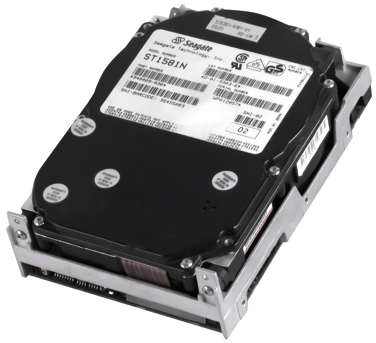 HARD DRIVE SEAGATE ST1581N 525MB 4.4K SCSI 50-PIN 3.5'' HH