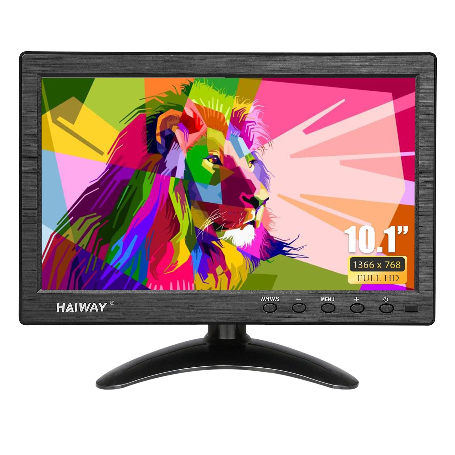 10.1 inch Security Monitor, 1366x768 Resolution Small Monitor Small Portable