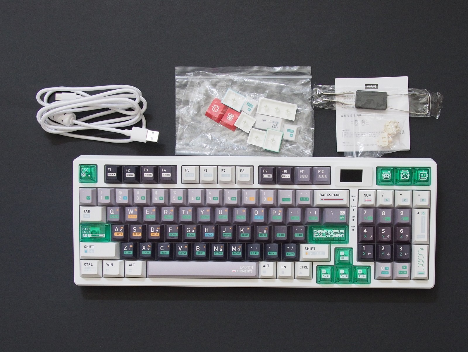 Womier M90 Wireless Mechanical Keyboard Display POM Linear Switch Chemical Theme