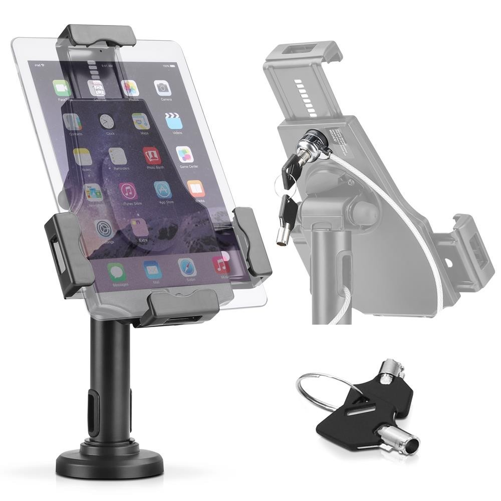 Pyle Universal Tamper-Proof Anti-Theft iPad Tablet Kiosk Stand Holder 