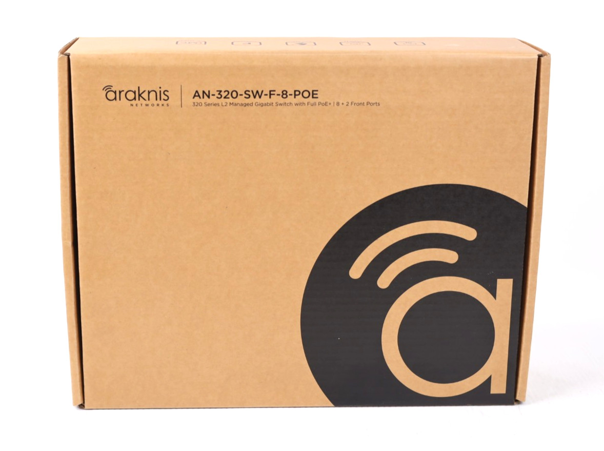 Araknis 320 Networks 8 Port L2 Switch W PoE+ AN-320-SW-F-8-POE Front Ports w828