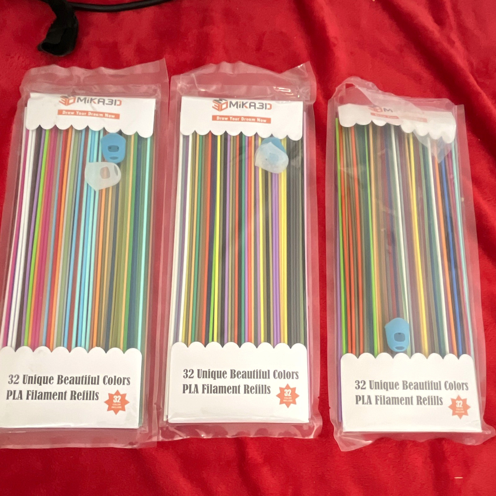 MIKA3D PLA Filament Refill Refills 32 Unique Colors Multicolor 1.75mm