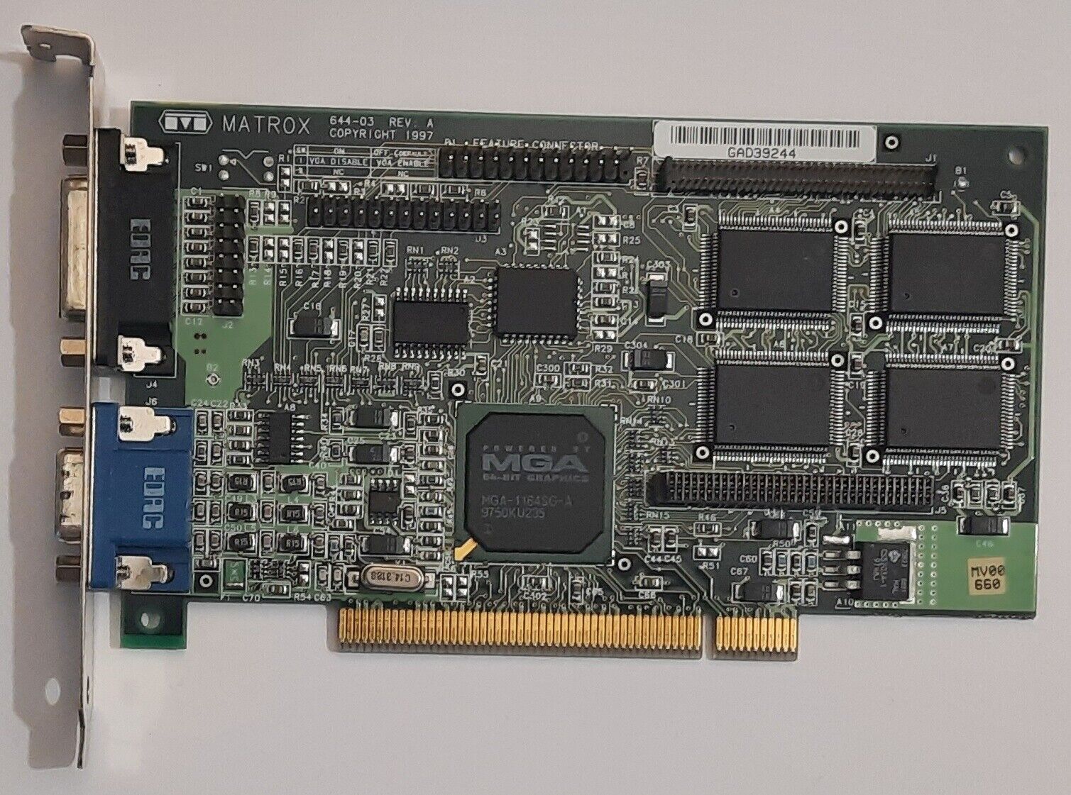 Matrox Mystique 220 PCI Graphics Card (MY220P/BlZ4l, MGA-1164SG, 4MB, Retro, 1997)