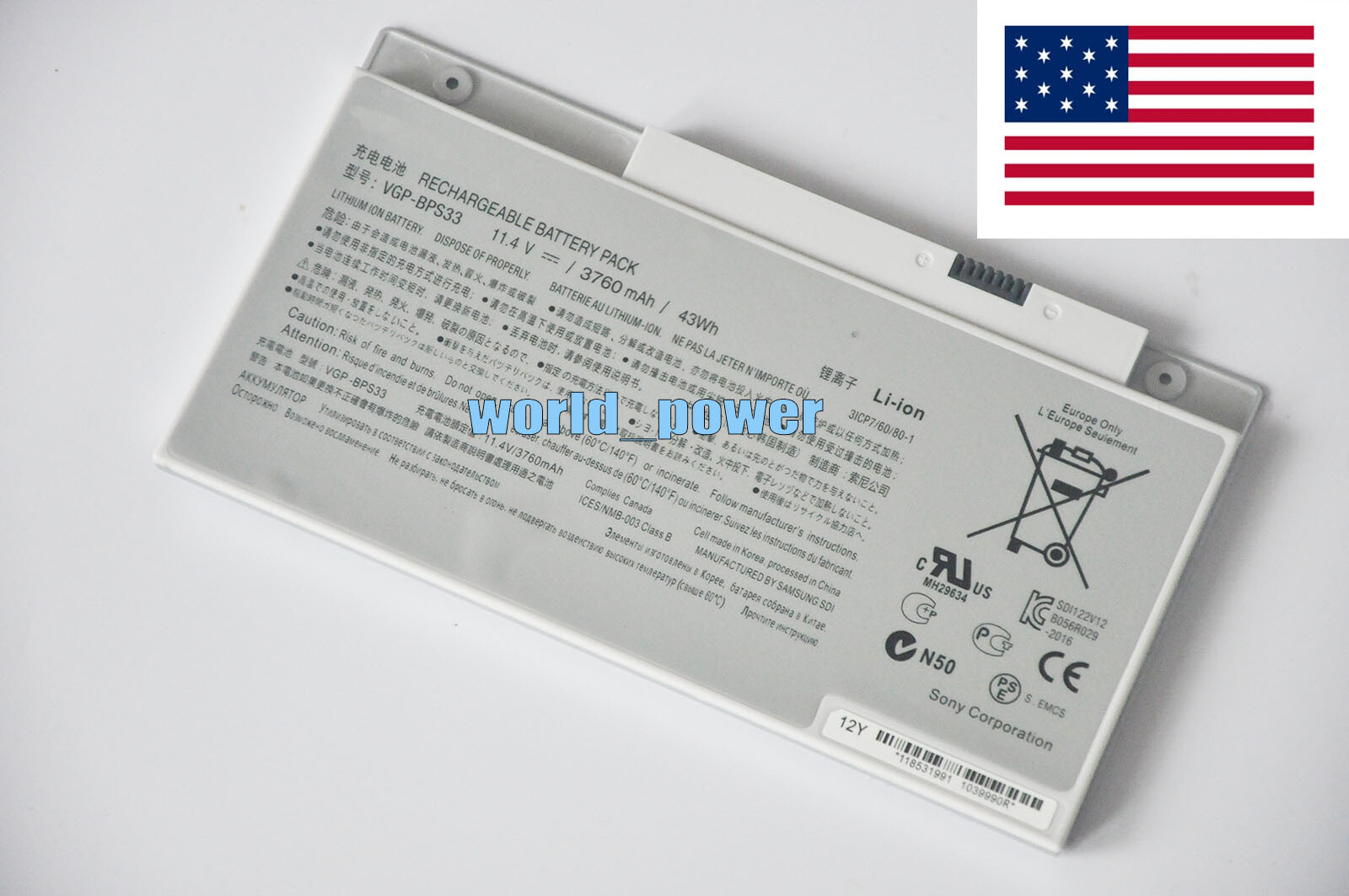 USA New Genuine VGP-BPS33 Battery for Sony VAIO SVT-14 SVT-15 T15 T14 SVT14127CG