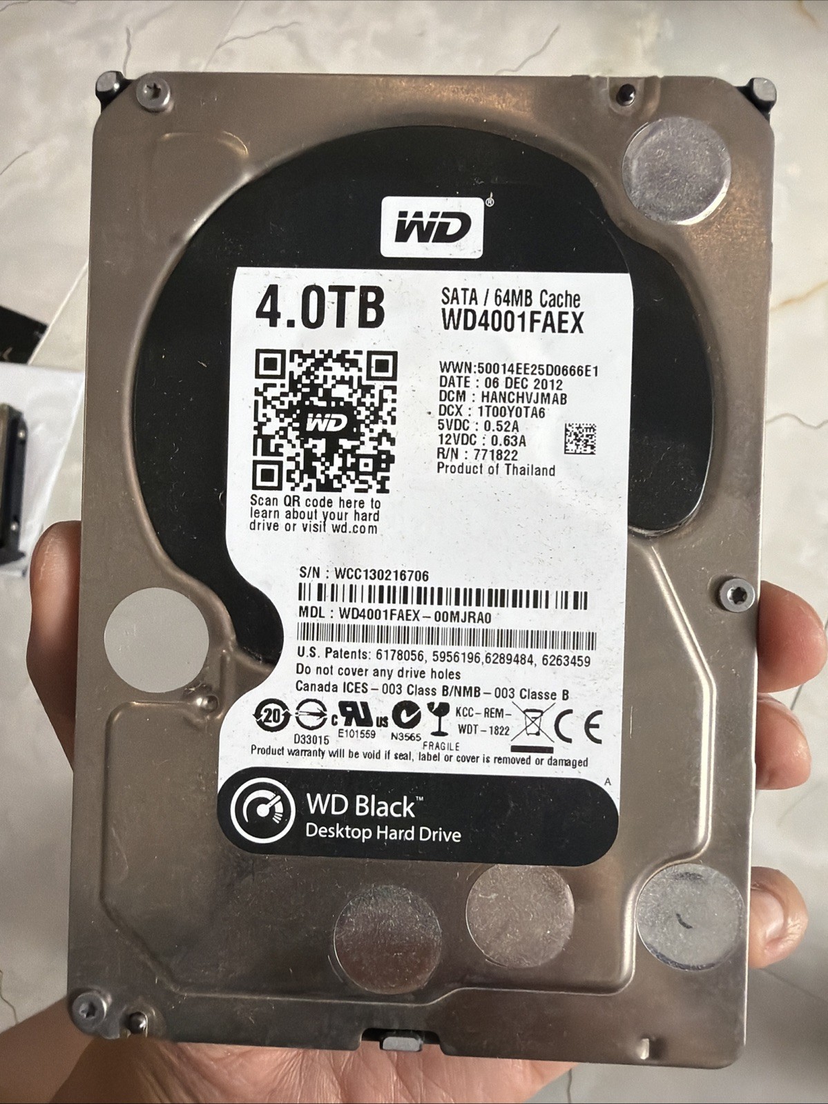 WD Black 4 TB Performance Hard Drive - Model WD4003FZEX