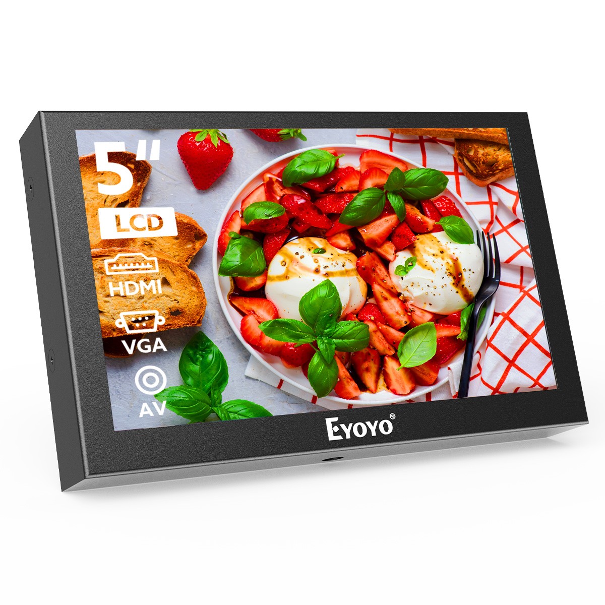 Eyoyo 5" In Portable Small Video Monitor HDMI/VGA/BNC/AV for DSLR Display Screen