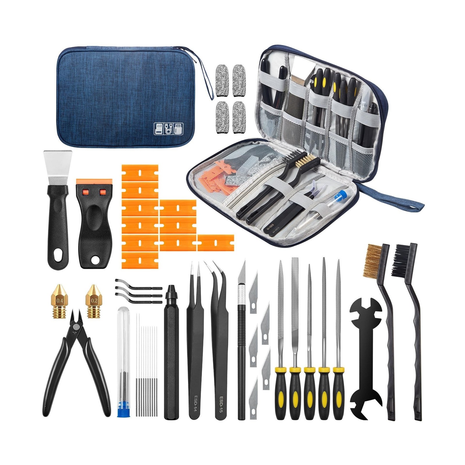 3D Printer Tools Kit, 46Pcs 3D Printer Accessories & Cleaning Kit for All FDM