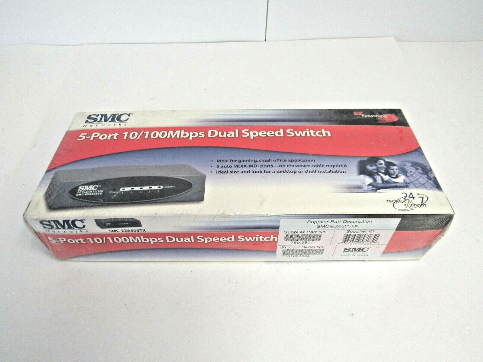 SMC Networks New SMC-EZ6505TX 5-Port 10/100Mbps Dual Speed Switch 20-2