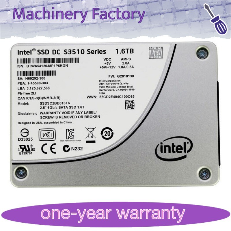 New Intel DC S3510 Series 1.6TB SSD SATA III Enterprise 2.5" 6Gb/s SSDSC2BB016T6