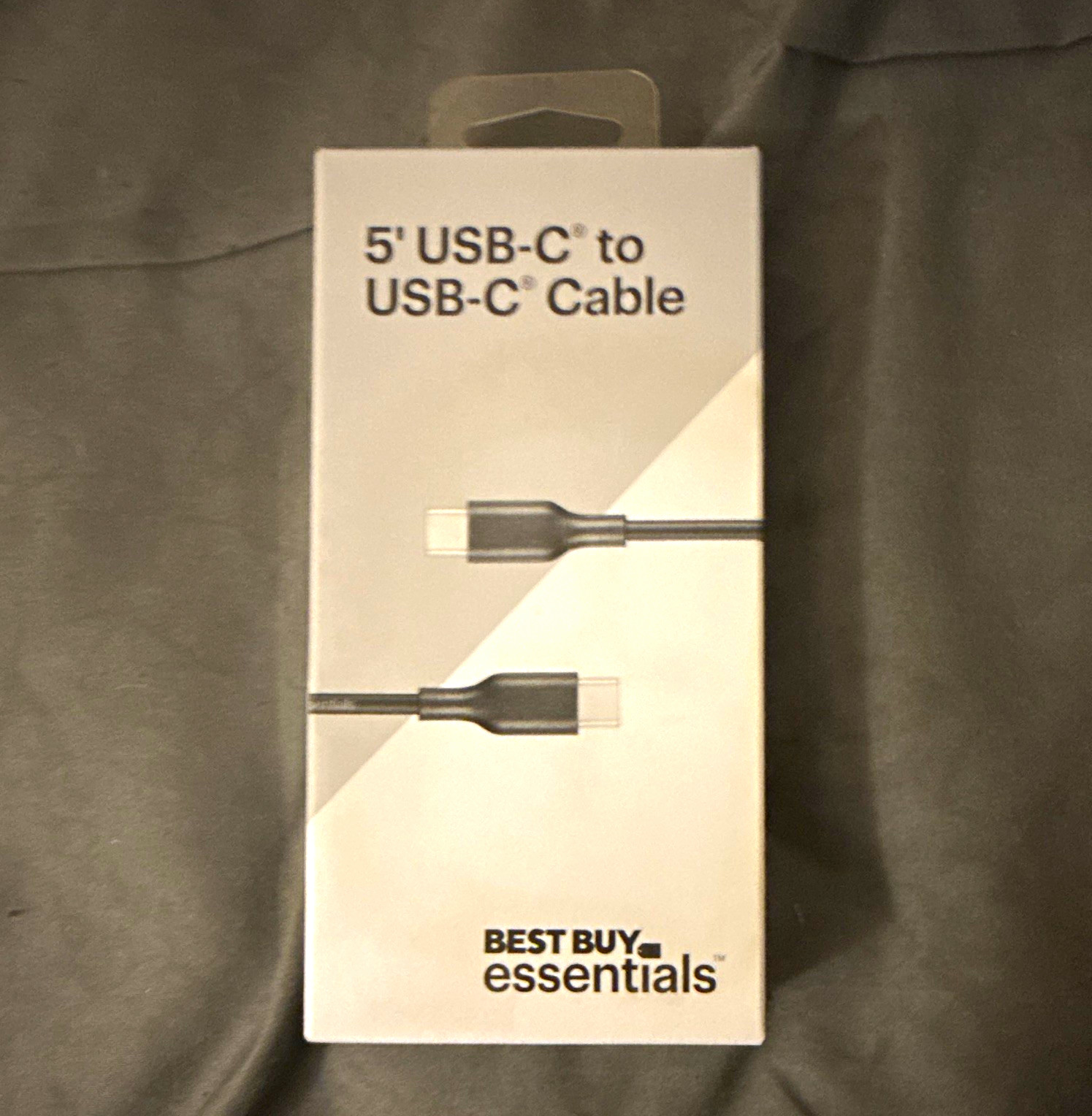 Best Buy essentials 5 ft Black USB-C to USB-C Cable 1:1 Universal