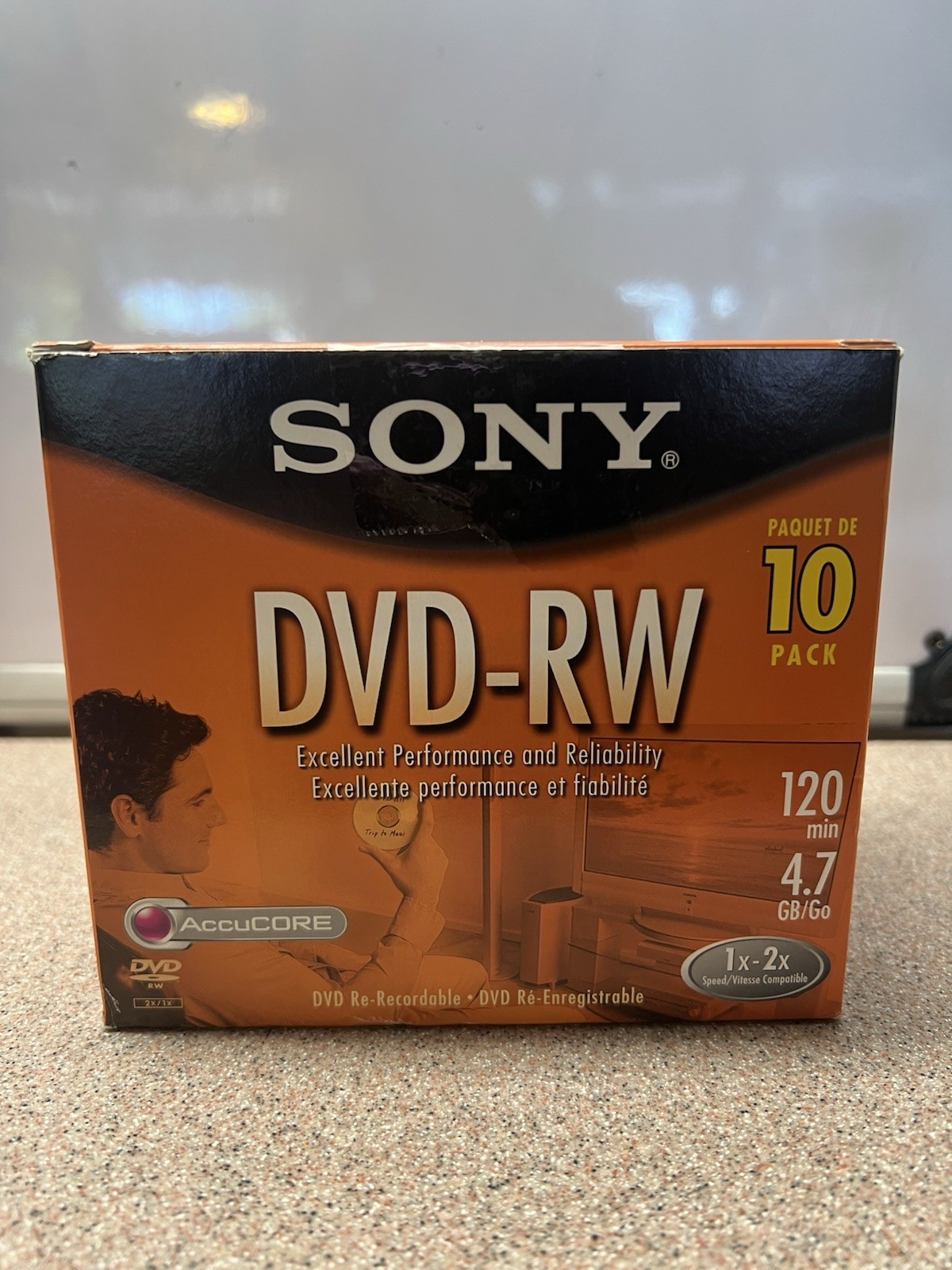 Sony DVD-RW Disc 10-Pack in Cases 120 min 4.7 GB 1x-2x NEW Open Box 