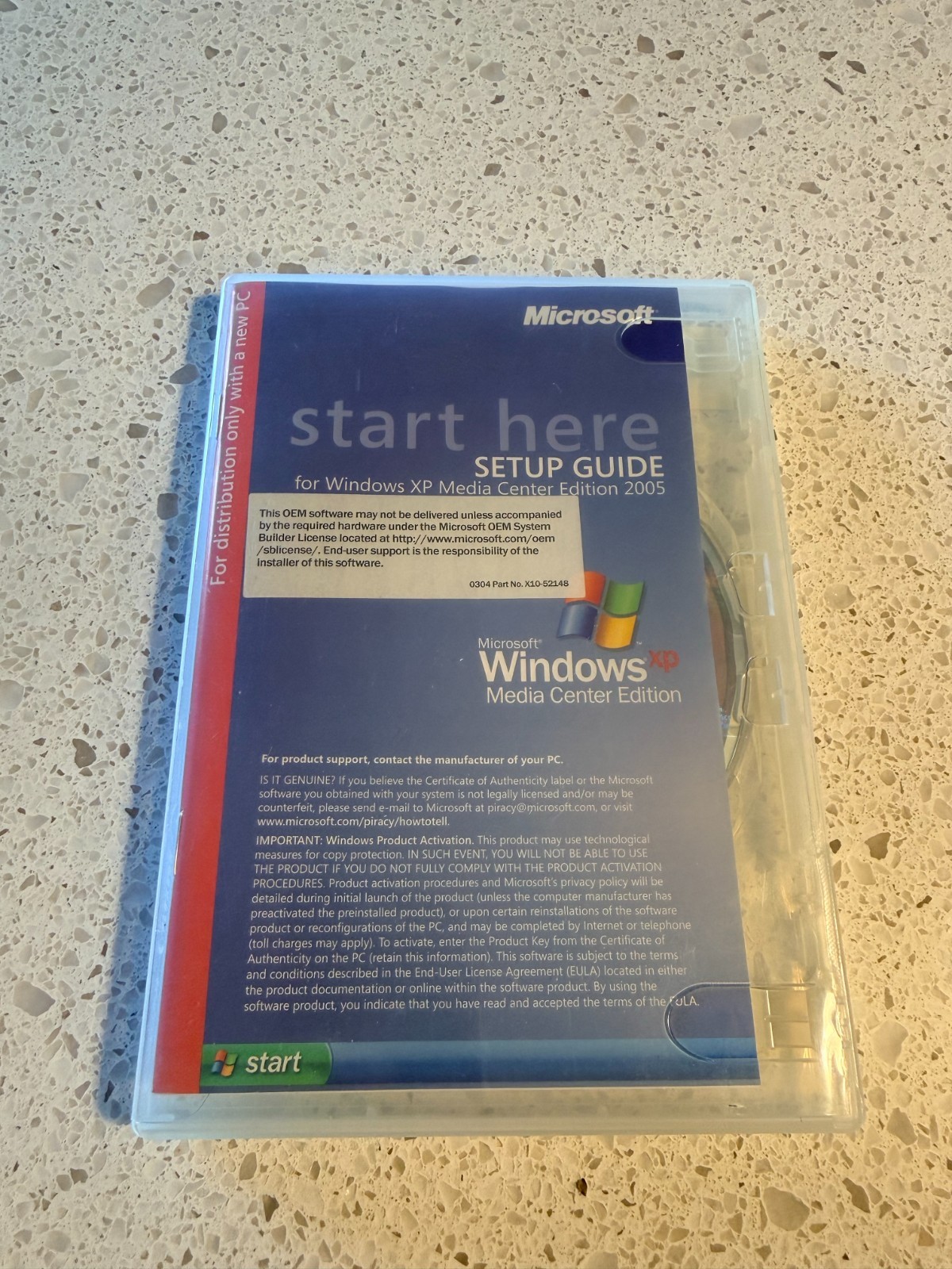 Microsoft Windows XP Media Center Edition 2005 With Key Complete In Case
