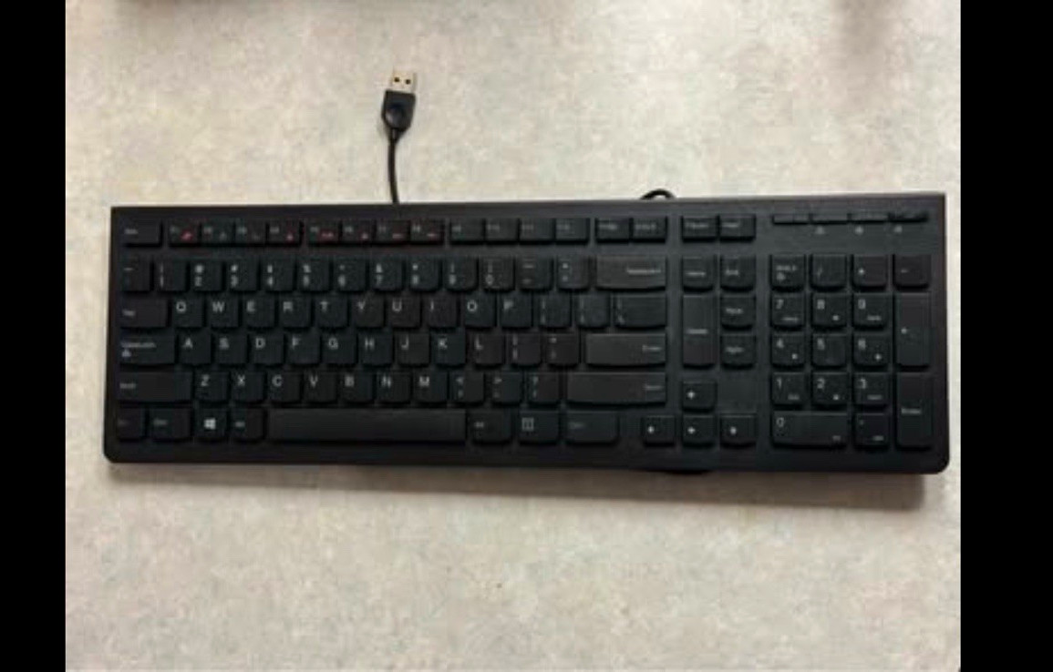 Lenovo KB4721 Wired USB Full-Size Keyboard Black English QWERTY Standard
