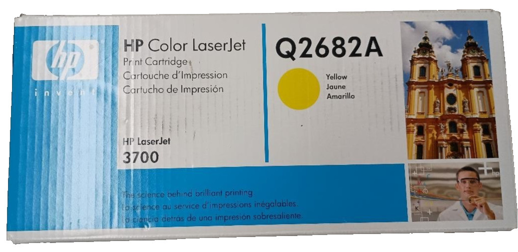 HP Q2682A Yellow Color LaserJet 3700 Toner Cartridge - NEW Genuine Sealed