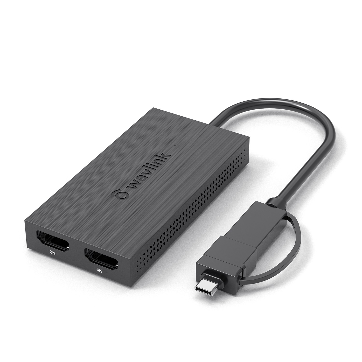 WAVLINK USB 3.0/USB C to DisplayPort and HDMI Adapter Dual Monitor Hub up to 4K