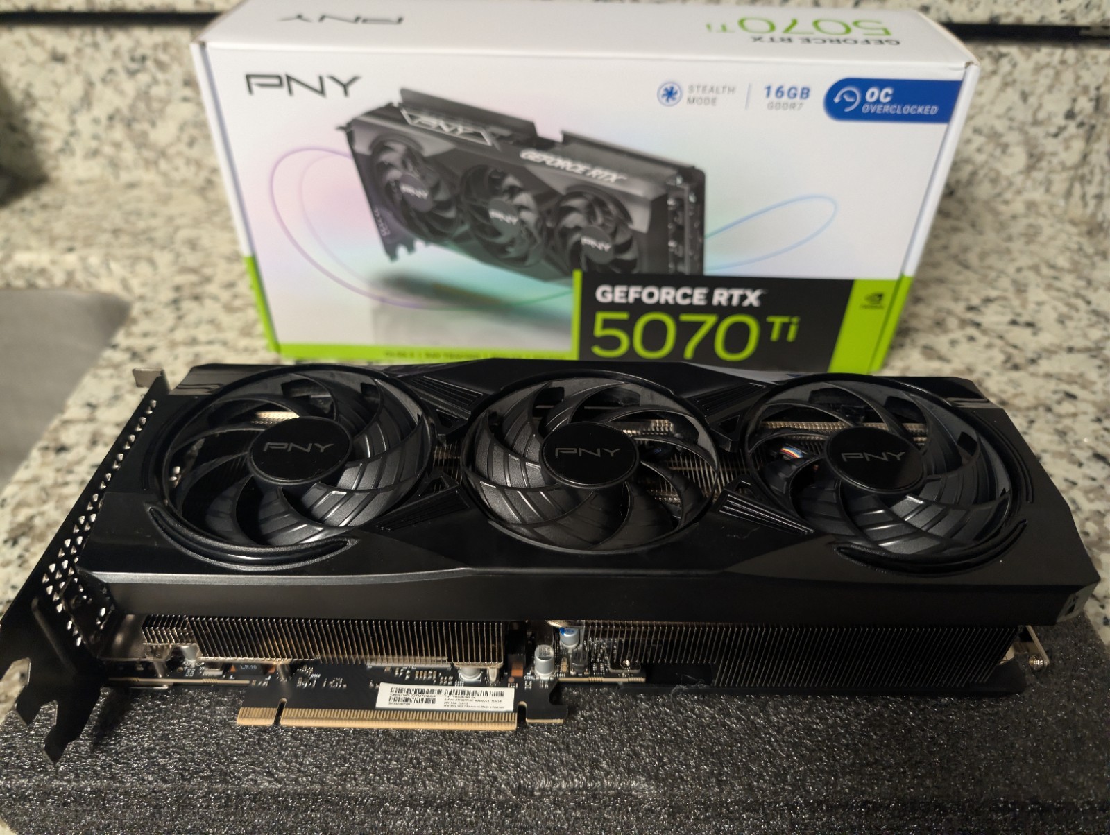 PNY NVIDIA GeForce RTX 5070 Ti Overclocked 16GB GDDR7 Graphics Card