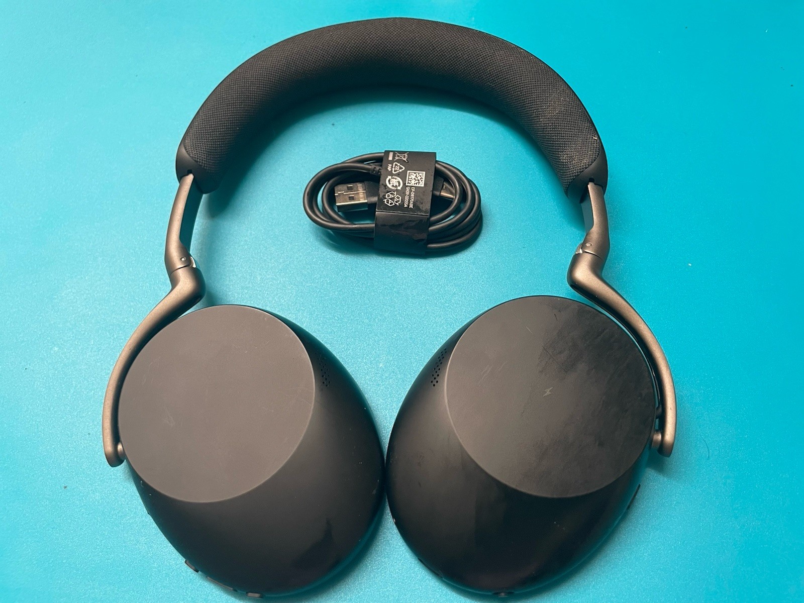 Jabra Evolve3 85 Noise-Canceling Wireless Over-Ear Headset *NO EAR PADS*
