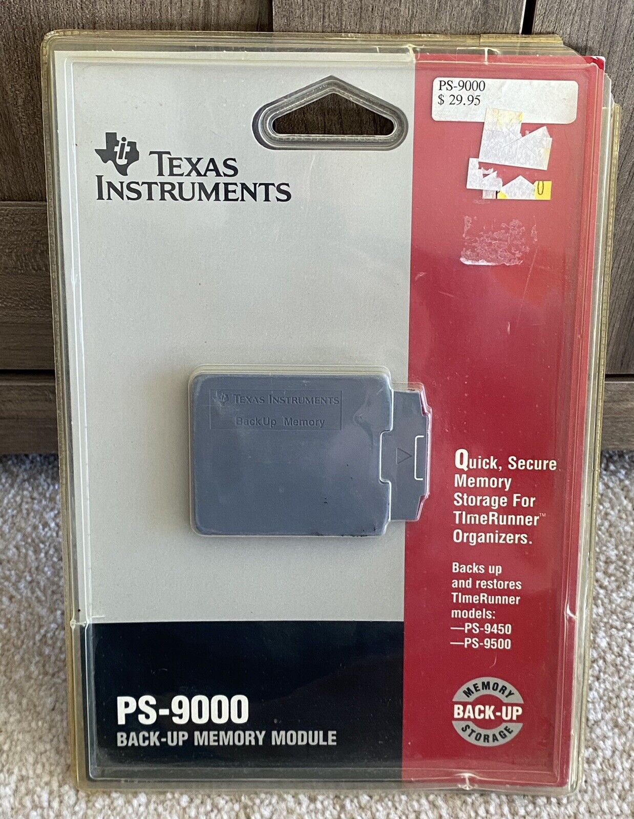 Vintage Texas Instrument PS-9000 Back Up Memory Module For TimeRunner Organizers
