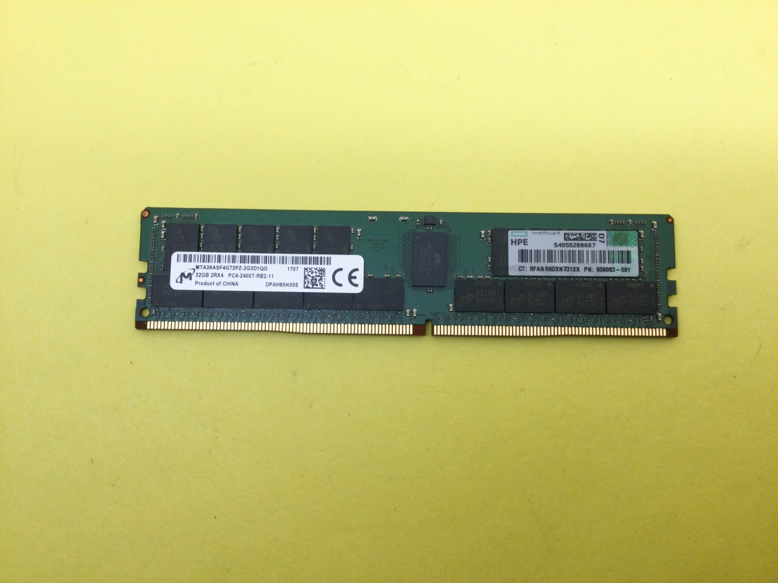 805351-B21 HP 32GB (1X32GB) 2RX4 PC4-2400T DDR4 MEMORY 819412-001 809083-091
