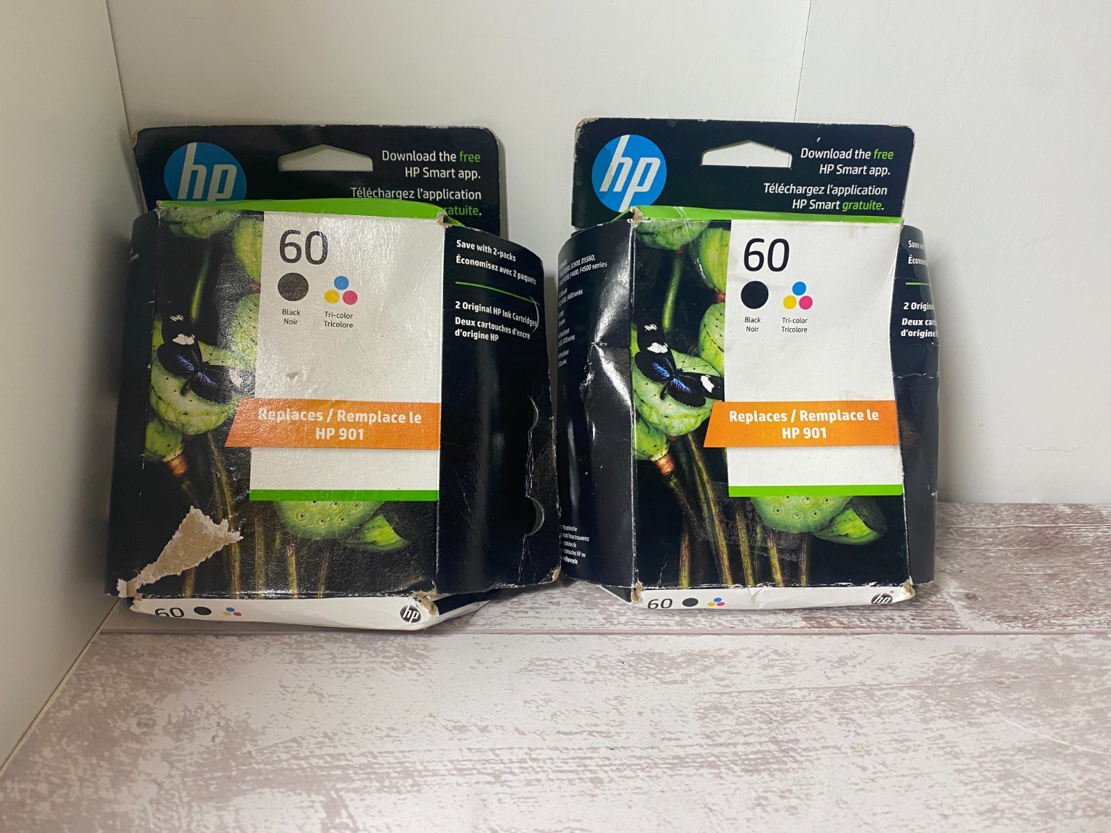 2X Two Hp 60Black/60Tri- Color Ink Cartridge 2 Pack (EXPIRED 2024)