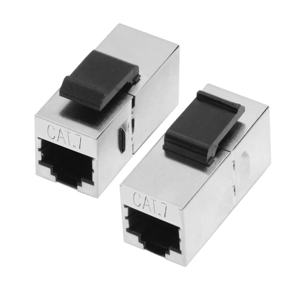 CY 10-Gigabit UTP CAT7 Keystone Coupler RJ45 Female to Female Shield 8P8C UTP