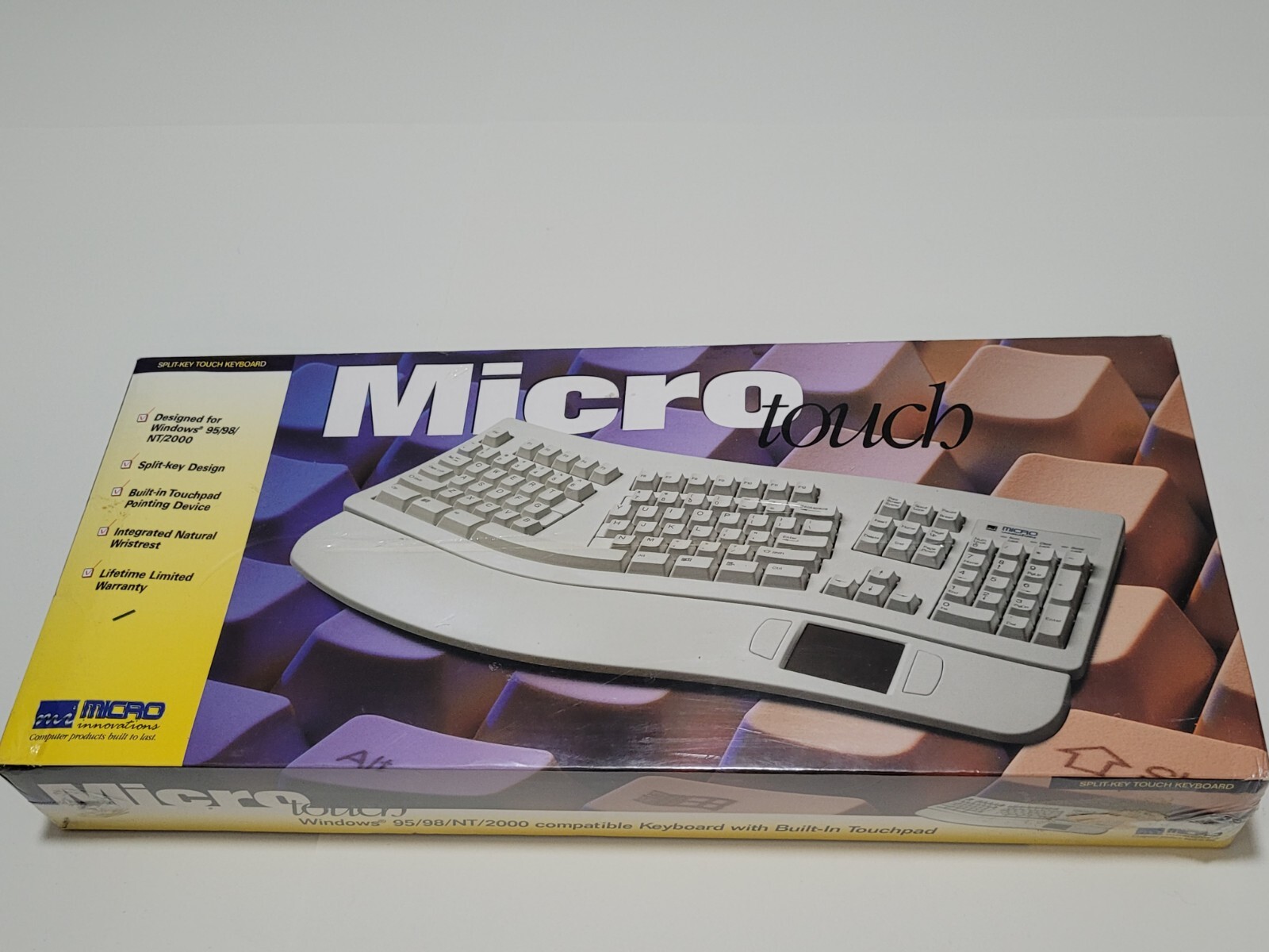 Micro Innovations Win95/98 Vtg Split-Key Keyboard NOS KB98T NEW Factory Sealed 