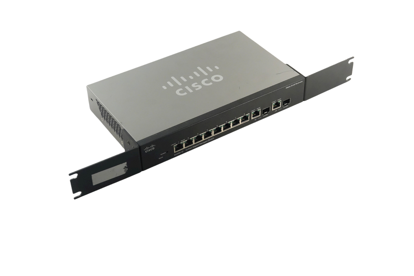 Cisco SG300-10 10-Port Gigabit Managed Network Switch No Power Adapter 