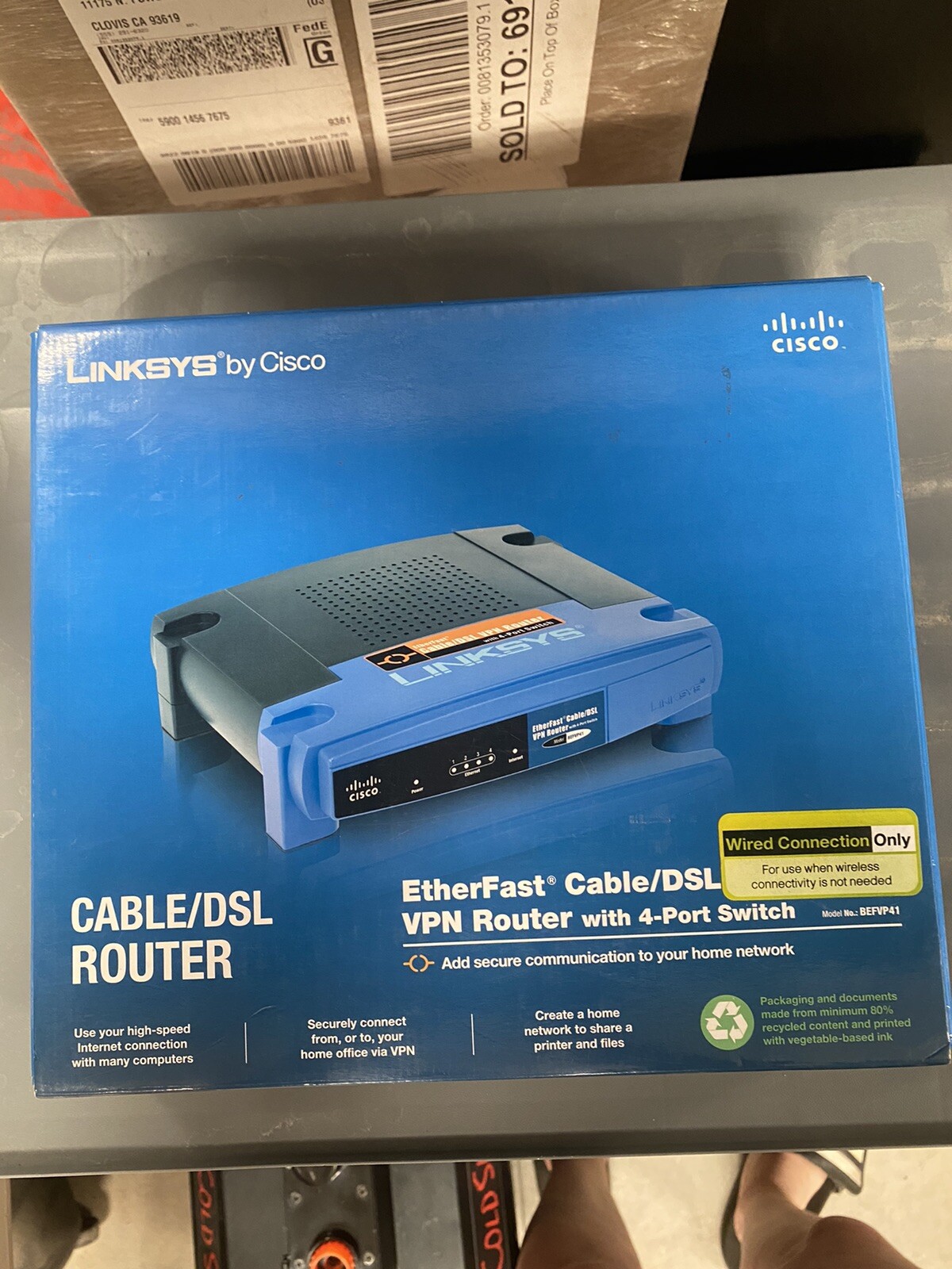 Linksys EtherFast BEFVP41 4-Port 10/100 Wired Router (BEFVP41)