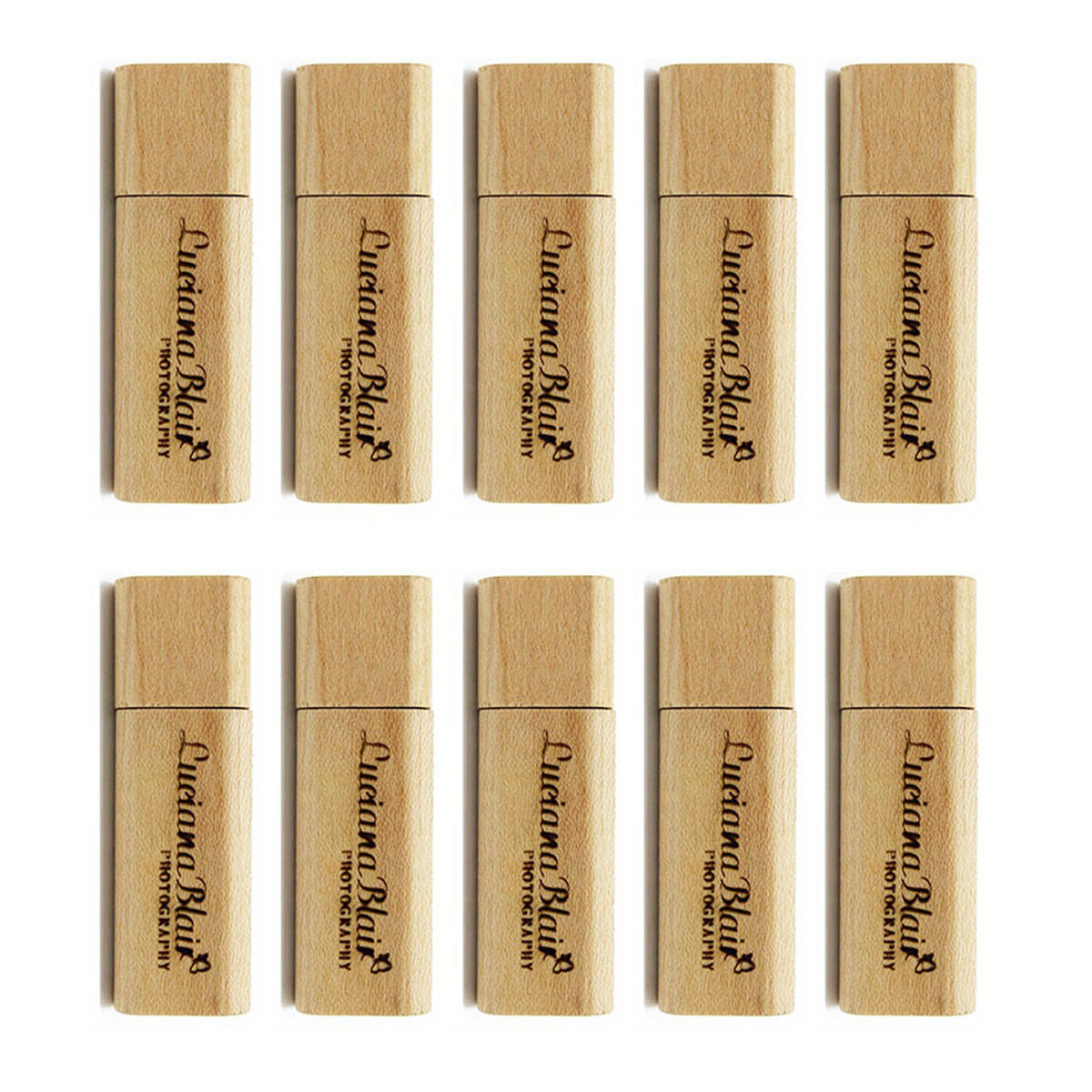 Lot 10pcs 1/2/4/8/16GB Engraved Wood USB Flash Drive Memory U Stick Custom Logo