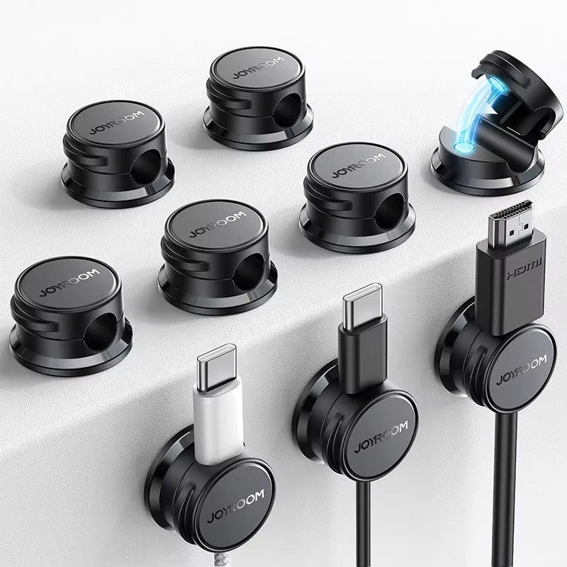 Joyroom 9Pcs Cable Management Cord Organizer Magnetic Cable Clips Adhesive Wire