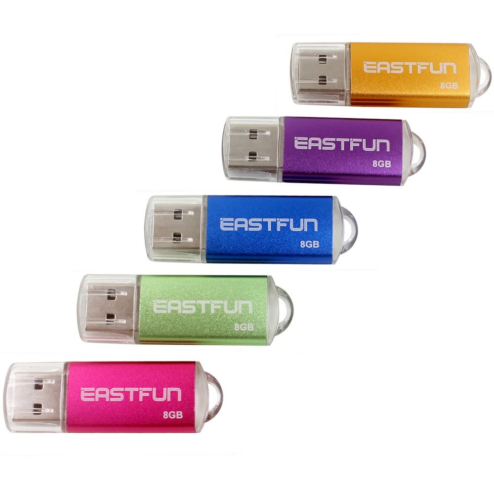 5Pcs 8GB USB Flash Drive USB 2.0 Flash Memory Stick Thumb Stick Pen(Five Mixe...