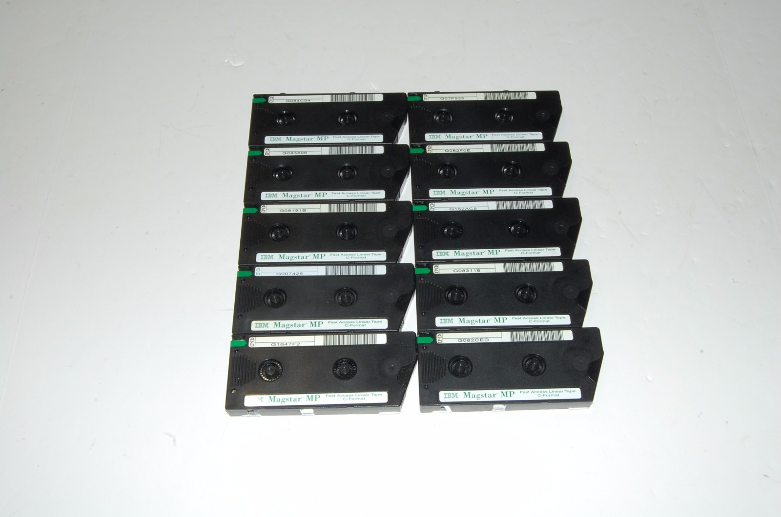 10 IBM MAGSTAR MP FAST ACCESS LINEAR TAPE C-FORMAT CARTRIDGE GREEN TAB 08L6187